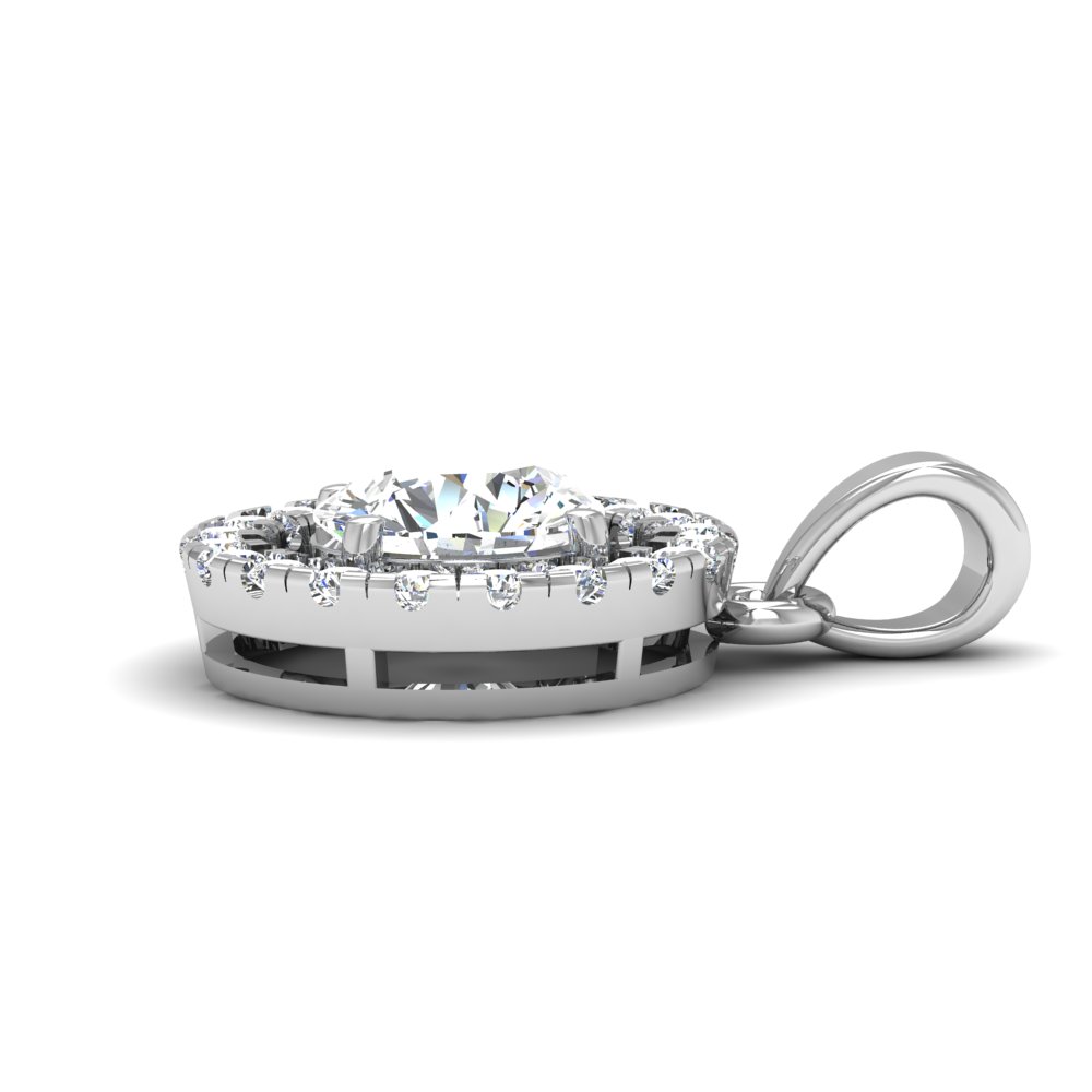 Clio Solitaire Diamond Pendant Necklace
